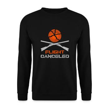 Tontaubenschießen Flight Canceled Tontauben - Unisex Pullover - Schwarz - Vorne - Alina (178cm) & Michal (187cm)