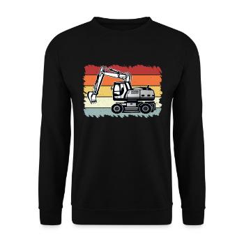 Excavator - Unisex Sweatshirt - black - Front - Alina (178cm) & Michal (187cm)