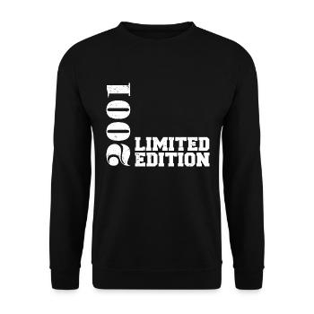 Limitierte Auflage 2001, Geburtstagsgeschenk 2001 - Unisex Pullover - Schwarz - Vorne - Alina (178cm) & Michal (187cm)