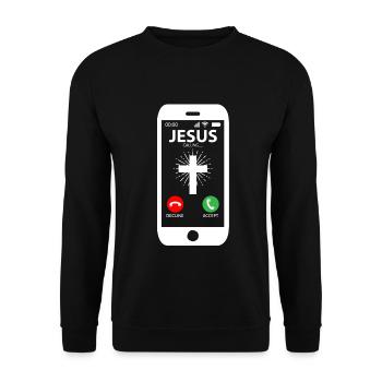 Jesus Calling Faith - Unisex Sweatshirt - black - Front - Alina (178cm) & Michal (187cm)