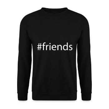 #friends Hashtag - Unisex Pullover - Schwarz - Vorne - Alina (178cm) & Michal (187cm)