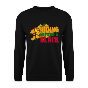 Black History Month Black History American - Unisex Sweatshirt - black - Front - Alina (178cm) & Michal (187cm)