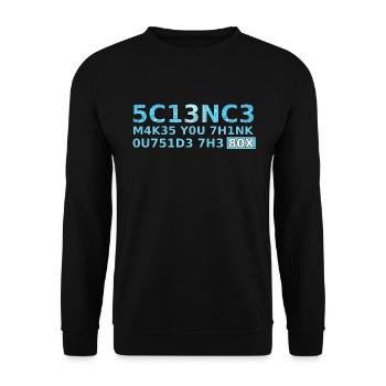 science makes you think outside the box gift - Unisex Sweatshirt - black - Front - Alina (178cm) & Michal (187cm)