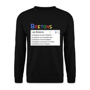 Bretons Idée Cadeau Humour Bretagne - Sweat-shirt Unisexe - noir - Devant - Alina (178cm) & Michal (187cm)