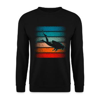 Scuba Diving I Work Well Under Pressure diver Gift - Unisex Sweatshirt - black - Front - Alina (178cm) & Michal (187cm)