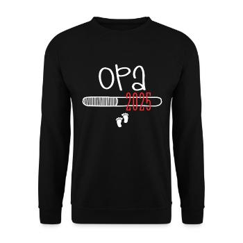 Opa 2025 - OPA - Unisex Pullover - Schwarz - Vorne - Alina (178cm) & Michal (187cm)