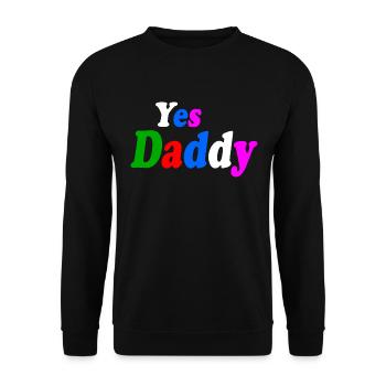 Yes daddy - Unisex Pullover - Schwarz - Vorne - Alina (178cm) & Michal (187cm)