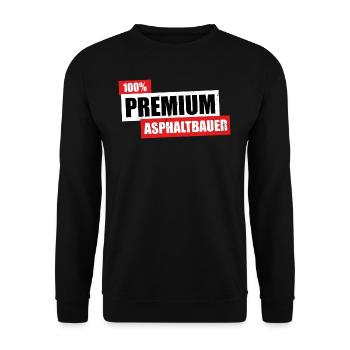 Asphaltbauer Premium - lustiges Geschenk 100 Proze - Unisex Pullover - Schwarz - Vorne - Alina (178cm) & Michal (187cm)