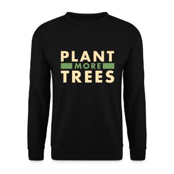 Plant more trees - Unisex Sweatshirt - black - Front - Alina (178cm) & Michal (187cm)