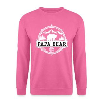 The Real Papa Bear - Unisex Sweatshirt - pink - Front