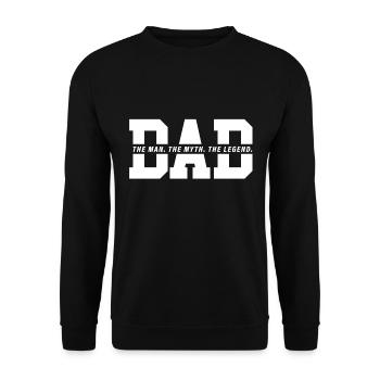 DAD, The Myth - Unisex Sweatshirt - black - Front - Alina (178cm) & Michal (187cm)