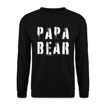 Papa Bear - Unisex Sweatshirt - black - Front - Alina (178cm) & Michal (187cm)