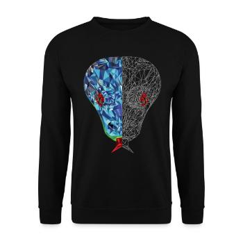 Schlange Polygon - Unisex Pullover - Schwarz - Vorne - Alina (178cm) & Michal (187cm)