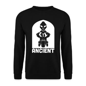 Goddess on the Throne - Hyjnesha në fron - Unisex Pullover - Schwarz - Vorne - Alina (178cm) & Michal (187cm)