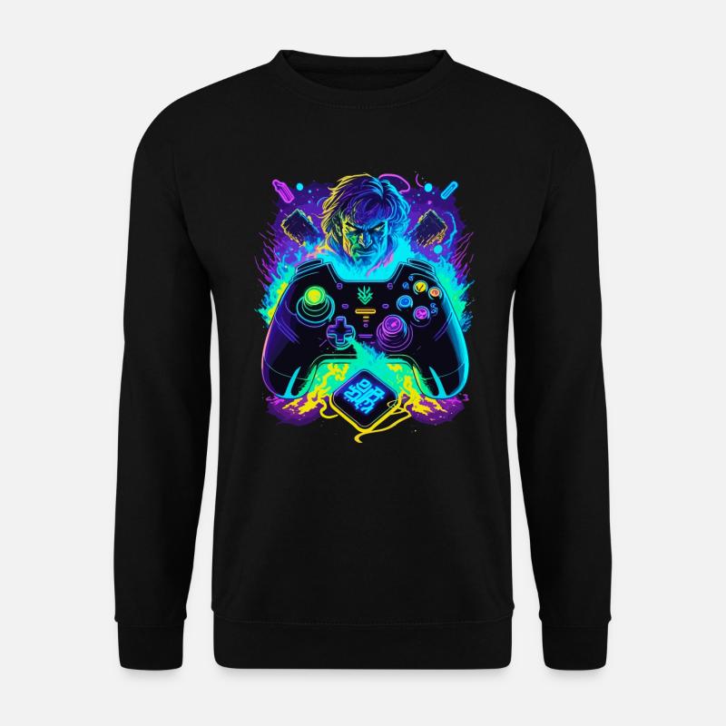 Neon Graffiti Gamer Controller - Unisex Sweatshirt - black