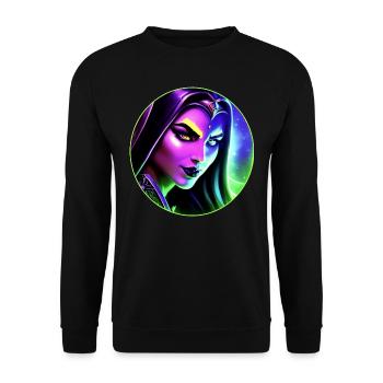 Wow Mage Elfe de la nuit - Sweat-shirt Unisexe - noir - Devant - Alina (178cm) & Michal (187cm)