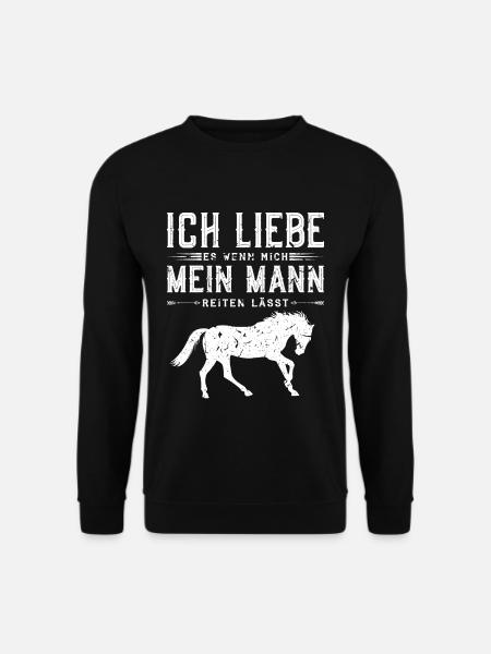 Reiterin Spruch Lustig Pferde - Unisex Pullover - Schwarz