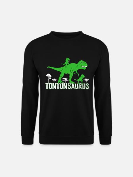 Mon Super Tonton Dinosaure - Sweat-shirt Unisexe - noir