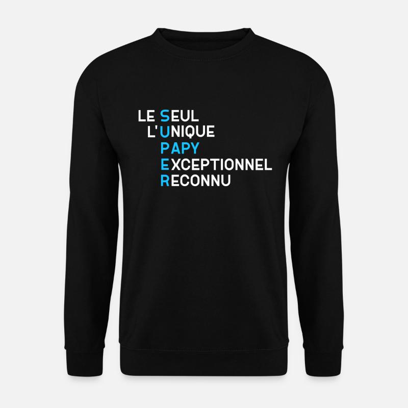 Papy Unique Exceptionnel - Sweat-shirt Unisexe - noir