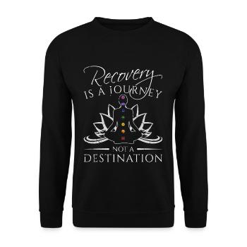 Reiki Meister Heilung Kristalle Chakra Chakra - Unisex Pullover - Schwarz - Vorne - Alina (178cm) & Michal (187cm)