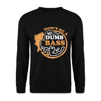 Funny Fishing Outfit for a bass fisherman - Unisex Pullover - Schwarz - Vorne - Alina (178cm) & Michal (187cm)