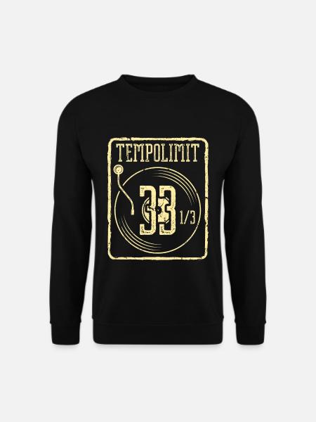 Vinyl Schallplatten Lustiges Plattenspieler - Unisex Pullover - Schwarz
