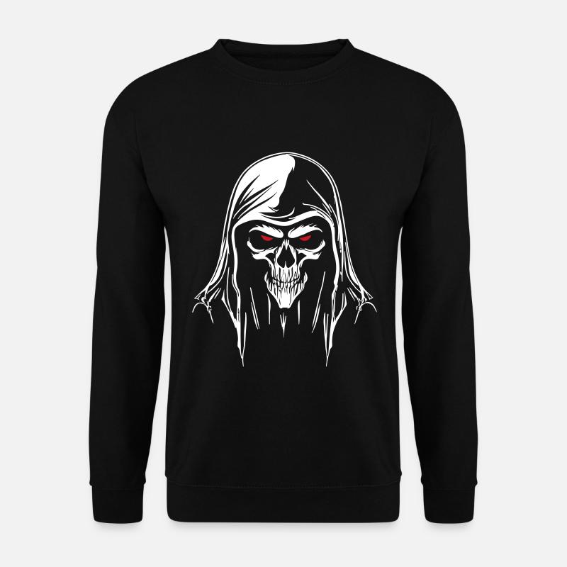 Sensemann Reaper Kopf - Unisex Pullover - Schwarz