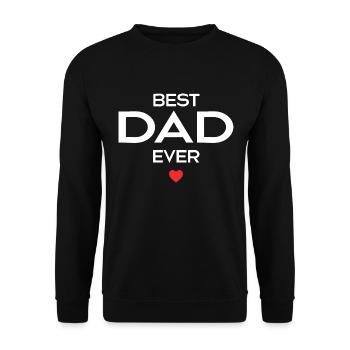 Best Dad Ever - Unisex Sweatshirt - black - Front - Alina (178cm) & Michal (187cm)