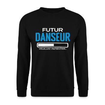 Futur Danseur Idée Cadeau Danseur - Sweat-shirt Unisexe - noir - Devant - Alina (178cm) & Michal (187cm)