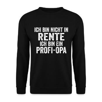 Profi-Opa - Sweat-shirt Unisexe - noir - Devant - Alina (178cm) & Michal (187cm)
