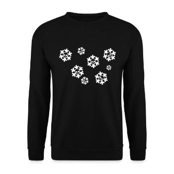 Snow flakes Skulllöckchen - Unisex Sweatshirt - black - Front - Alina (178cm) & Michal (187cm)