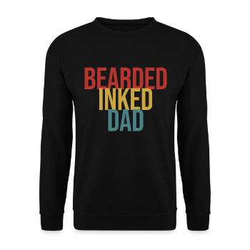 the bearded dad - Sweat-shirt Unisexe - noir - Devant - Alina (178cm) & Michal (187cm)