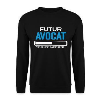 Futur Avocat Idée Cadeau Futur Avocat - Sweat-shirt Unisexe - noir - Devant - Alina (178cm) & Michal (187cm)