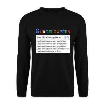 Guadeloupéens Cadeau Guadeloupe - Sweat-shirt Unisexe - noir - Devant - Alina (178cm) & Michal (187cm)