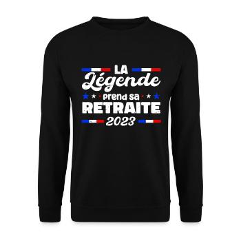La Légende prend sa retraite 2023 - Sweat-shirt Unisexe - noir - Devant - Alina (178cm) & Michal (187cm)