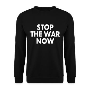 Stop the war now - Sweat-shirt Unisexe - noir - Devant - Alina (178cm) & Michal (187cm)