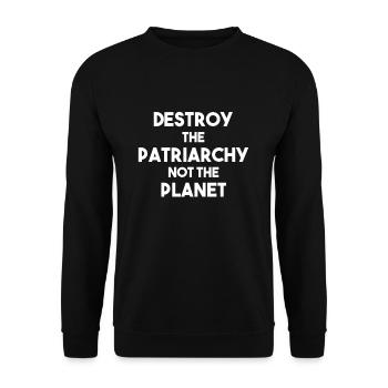 Safe the planet, eco-feminism, environment, feminism - Unisex Sweatshirt - black - Front - Alina (178cm) & Michal (187cm)