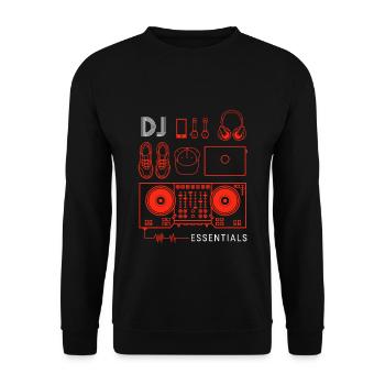 DJ Djing Gift Deejay Disc Jockey DJ Deejay - Unisex Sweatshirt - black - Front - Alina (178cm) & Michal (187cm)