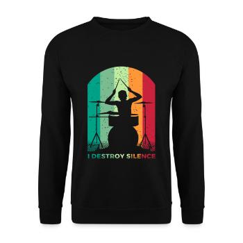 Batterie Percussion Percussion - Sweat-shirt Unisexe - noir - Devant - Alina (178cm) & Michal (187cm)