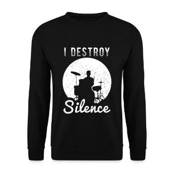 Batterie Percussion Percussion - Sweat-shirt Unisexe - noir - Devant - Alina (178cm) & Michal (187cm)