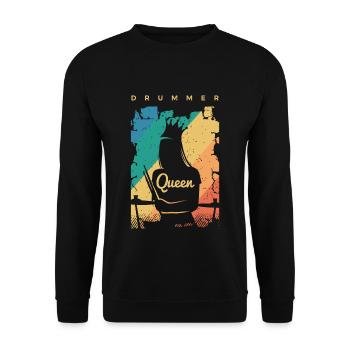 Batterie Percussion Percussion - Sweat-shirt Unisexe - noir - Devant - Alina (178cm) & Michal (187cm)
