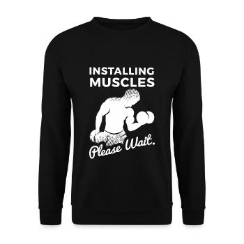 Weightlifter Fitness Strength Training Strength Training - Unisex Sweatshirt - black - Front - Alina (178cm) & Michal (187cm)