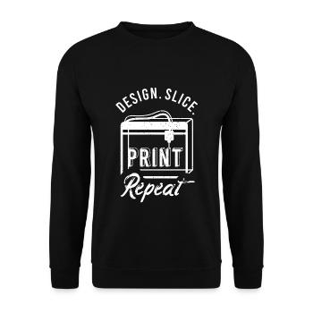 3D Print Gift Funny Quote 3D Print - Unisex Sweatshirt - black - Front - Alina (178cm) & Michal (187cm)