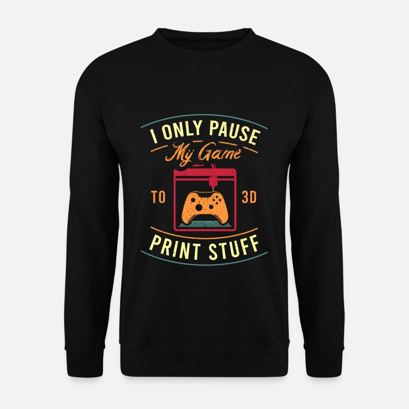 3D Druck Videospieler Lustiger Spruch 3D Print - Unisex Pullover - Schwarz