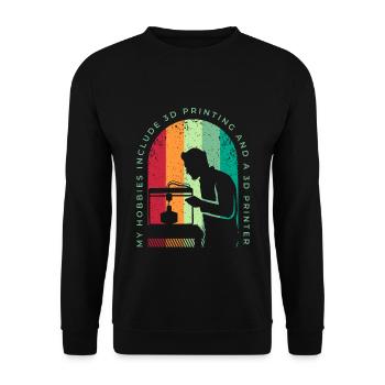 3D Druck Geschenk Lustiger Spruch 3D Print - Unisex Pullover - Schwarz - Vorne - Alina (178cm) & Michal (187cm)