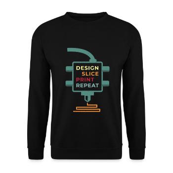 3D Print Gift Funny Quote 3D Print - Unisex Sweatshirt - black - Front - Alina (178cm) & Michal (187cm)