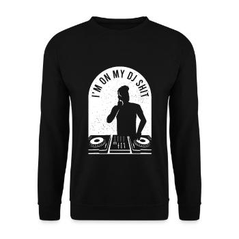 DJ outfit for deejays - Unisex Sweatshirt - black - Front - Alina (178cm) & Michal (187cm)