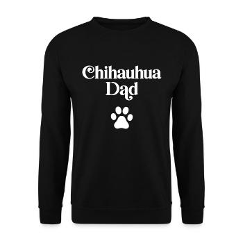 Papa Chihuahua - Sweat-shirt Unisexe - noir - Devant - Alina (178cm) & Michal (187cm)
