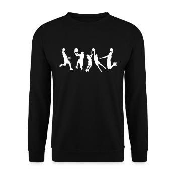 BASKETBALL - BASKETBALLER - BASKETBALL PLAYERS - Unisex Sweatshirt - black - Front - Alina (178cm) & Michal (187cm)