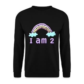 Geschenk 2 Jahre Geburtstag Ich bin 2 Jahre alt - Unisex Pullover - Schwarz - Vorne - Alina (178cm) & Michal (187cm)